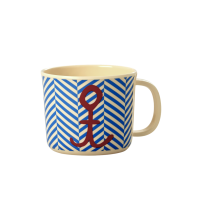 Baby Melamine Cup with Handle Sailor Stripe Print Rice DK